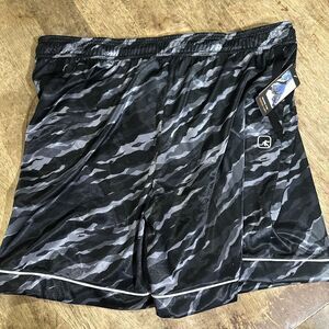 AND1 MEN'S BASKETBALL GYM WORKOUT SHORTS GRAY BLACK HOOK-UP 8” INSEAM SIZE 3XL